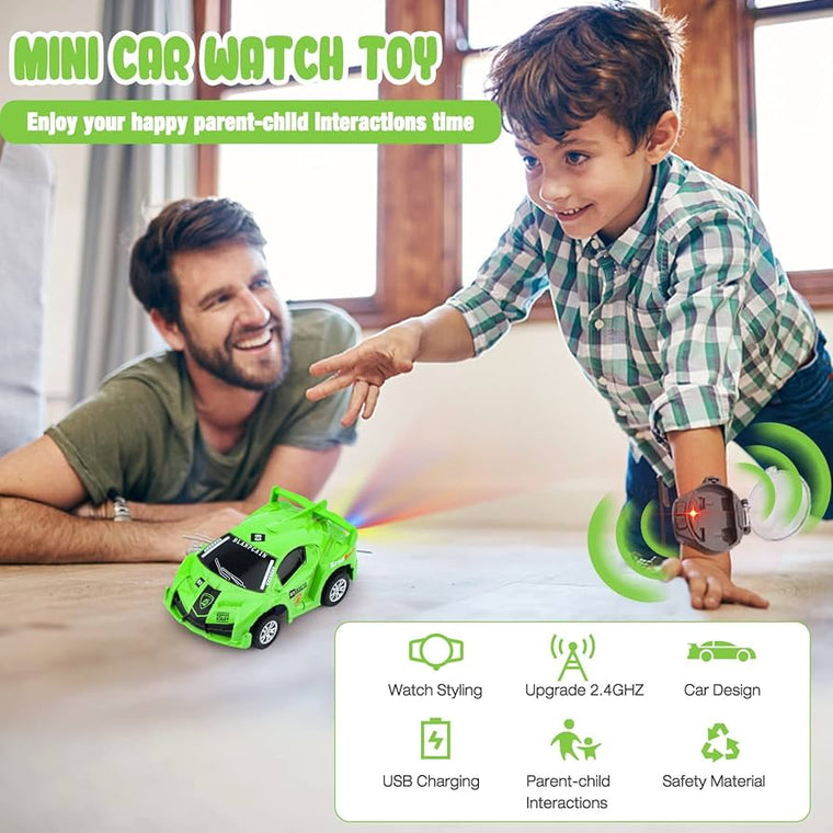 Children Cartoon Mini Rc Remote Control Car Watch