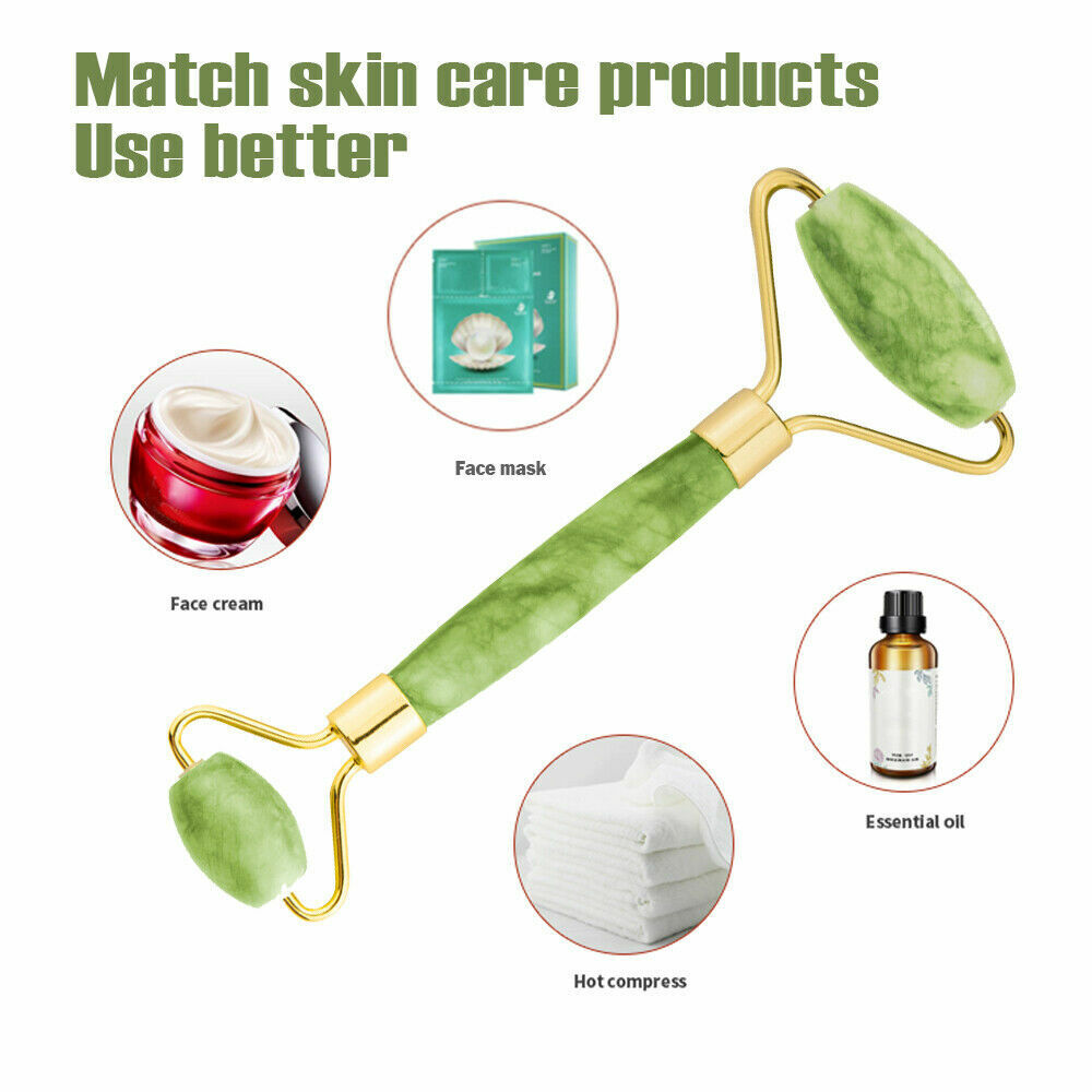 Face Jade Roller and Gua Sha Stone SET (Anti Aging)